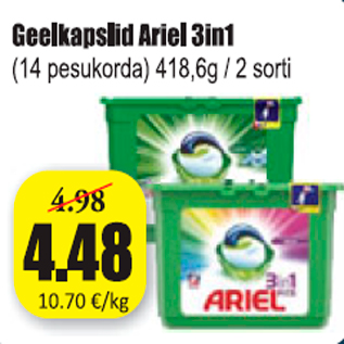 Allahindlus - Geelkapslid Ariel 3in1