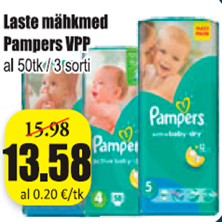 Allahindlus - Laste mähkmed Pampers VPP