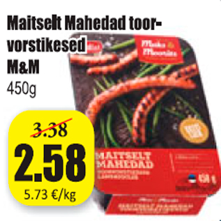 Allahindlus - Maitselt Mahedad toorvorstikesed M&M 450 g