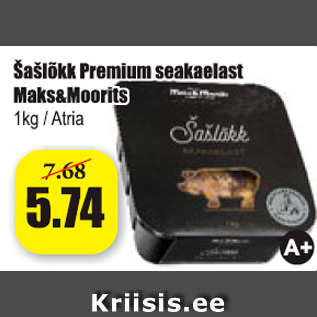 Allahindlus - Šašlõkk Premium seakaelast Maks&Moorits