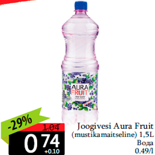 Allahindlus - Joogivesi Aura Fruit