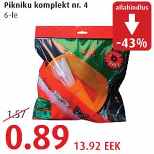 Allahindlus - Pikniku komplekt nr. 4