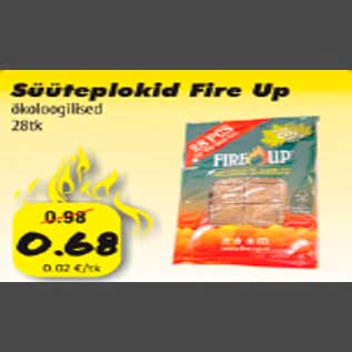 Allahindlus - Süüteplokid Fire Up ökoloogilised