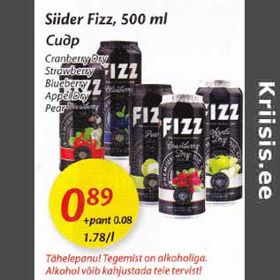 Allahindlus - Siider Fizz, 500 ml