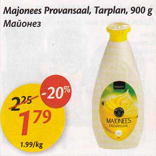 Allahindlus - Majonees Provansaal, Tarplan, 900 g