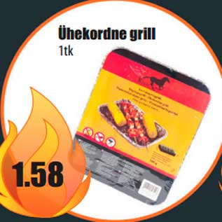 Allahindlus - Ühekordne grill 1tk