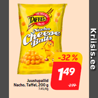 Allahindlus - Juustupallid Nacho, Taffel, 200 g