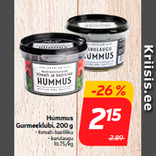 Allahindlus - Hummus Gurmeeklubi, 200 g