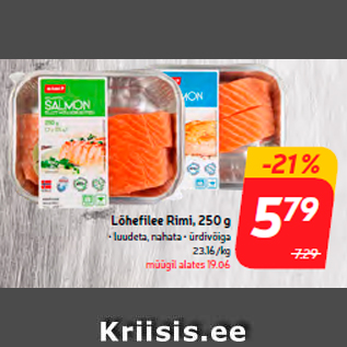 Allahindlus - Lõhefilee Rimi, 250 g