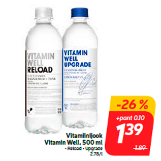 Allahindlus - Vitamiinijook Vitamin Well, 500 ml