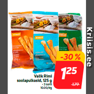 Allahindlus - Valik Rimi soolapulkasid, 125 g