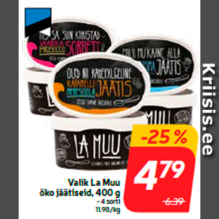 Allahindlus - Valik La Muu öko jäätiseid, 400 g