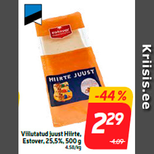 Allahindlus - Viilutatud juust Hiirte, Estover, 25,5%, 500 g