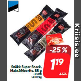 Allahindlus - Snäkk Super Snack, Maks&Moorits, 85 g