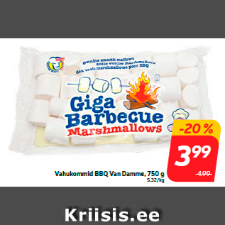 Allahindlus - Vahukommid BBQ Van Damme, 750 g