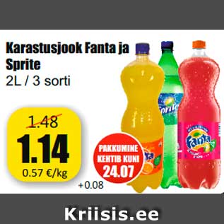 Allahindlus - Karastusjook Fanta ja Sprite