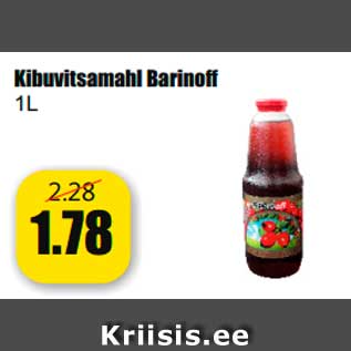 Allahindlus - Kibuvitsamahl Barinoff 1L