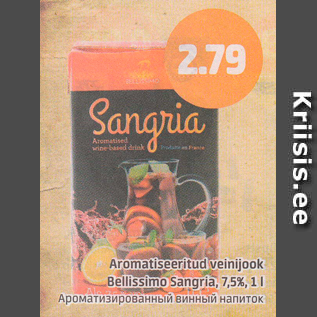 Allahindlus - Aromatiseeritud veinijook Bellissimo sangria