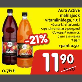 Allahindlus - Aura Active mahlajook vitamiinidega