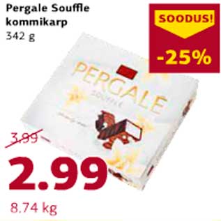 Allahindlus - Pergale Souffle kommikarp 342 g