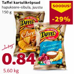 Allahindlus - Taffel kartulikrõpsud 150 g