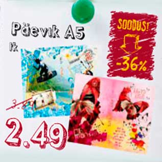 Allahindlus - Päevik A5 1tk