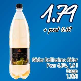 Allahindlus - Siider Bellissimo Cider Pear