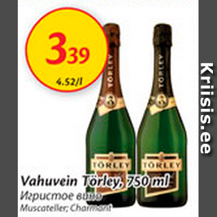 Allahindlus - Vahuvein Törley, 750 ml