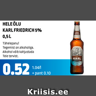 Allahindlus - HELE ÕLU KARL FRIEDRICH