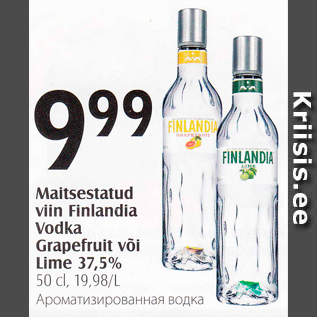 Allahindlus - Maitsestatud viin Finlandia Vodka Grapefruit või Lime