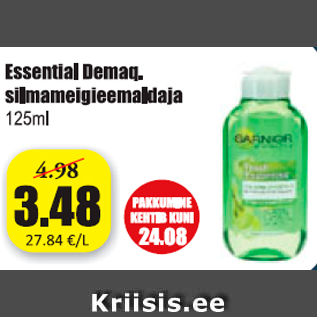 Allahindlus - Essential Demaq. silmameigieemaldaja 125 ml