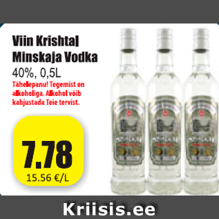 Allahindlus - Viin Krishtal Minskaja Vodka