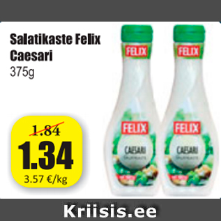 Allahindlus - Salatikaste Felix Caesari 375 g