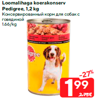 Allahindlus - Loomalihaga koerakonserv Pedigree, 1,2 kg