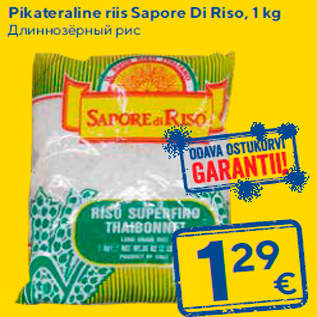 Allahindlus - Pikateraline riis Sapore Di Riso, 1 kg