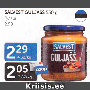 Allahindlus - SALVEST GULJAŠŠ 530 G