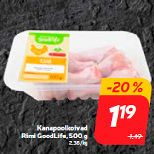 Allahindlus - Kanapoolkoivad Rimi GoodLife, 500 g