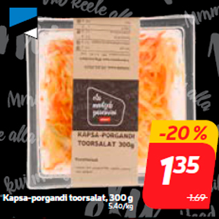 Allahindlus - Kapsa-porgandi toorsalat, 300 g