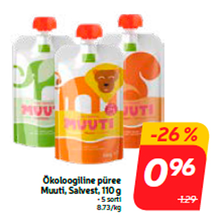 Allahindlus - Ökoloogiline püree Muuti, Salvest, 110 g