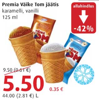 Allahindlus - Premia Väike Tom jäätis