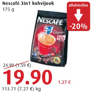 Allahindlus - Nescafe 3in1 kohvijook