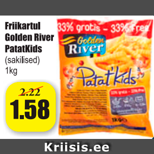 Allahindlus - Friikartul Golden River Patat Kids