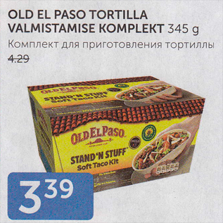 Allahindlus - OLD EL PASO TORTILLA VALMISTAMISE KOMPLEKT 345 G