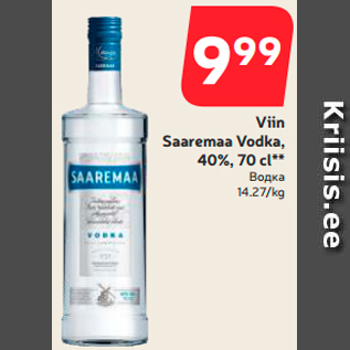 Allahindlus - Viin Saaremaa Vodka, 40%, 70 cl**