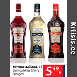 Allahindlus - Vermut Italiana, 1 l