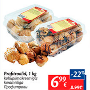 Allahindlus - Profitroolid, 1 kg