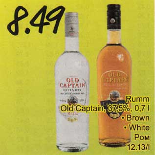 Allahindlus - Rumm Old Captain, 37,5%, 0,7 l