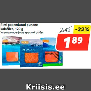 Allahindlus - Rimi pakendatud punane kalafilee, 120 g