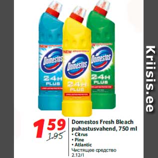 Allahindlus - Domestos Fresh Bleach puhastusvahend, 750 ml