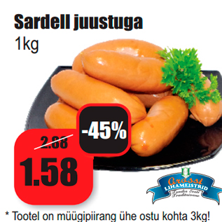 Allahindlus - Sardell juustuga 1kg